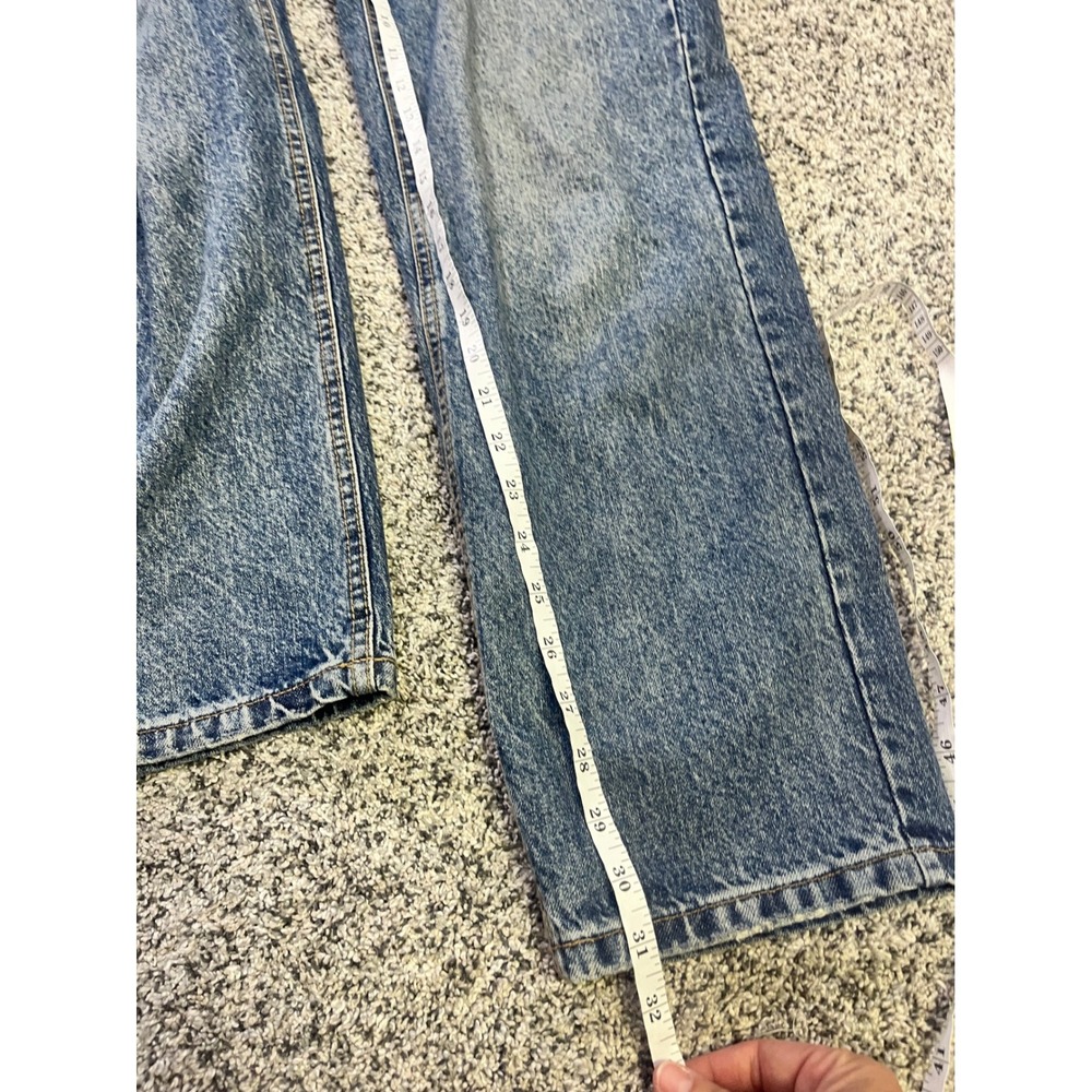 Wild Fable‎ Easy Rigid High Rise Straight Leg Jeans Blue Acid Wash Womens Size 4 - Picture 7 of 12